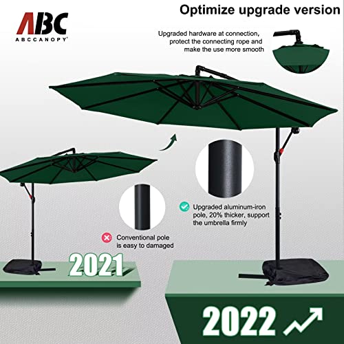 ABCCANOPY 270cm Sonnenschirm im Freien Wasserabweisende Bespannung -Gartenschirm Marktschirm,Grün – Bild 4