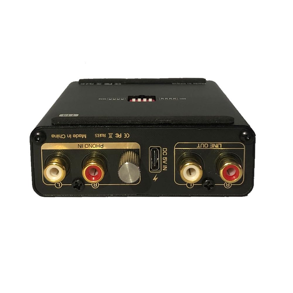 Preamplificatore RIAA Mini MM/Phono Stage per Giradischi/Giradischi in Vinile LP con Uscita Cuffie da 3,5 mm