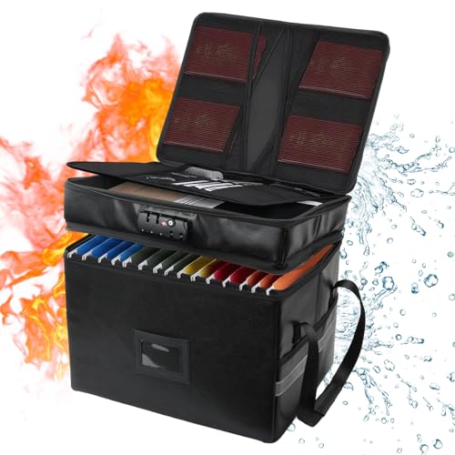 Fireproof Document Bag Safe with Lock, Fireproof Boxes, Portable ...