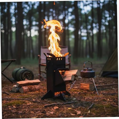 Poêle de Camping en Acier Économe en Carburant Jorzer Équipement Pliable