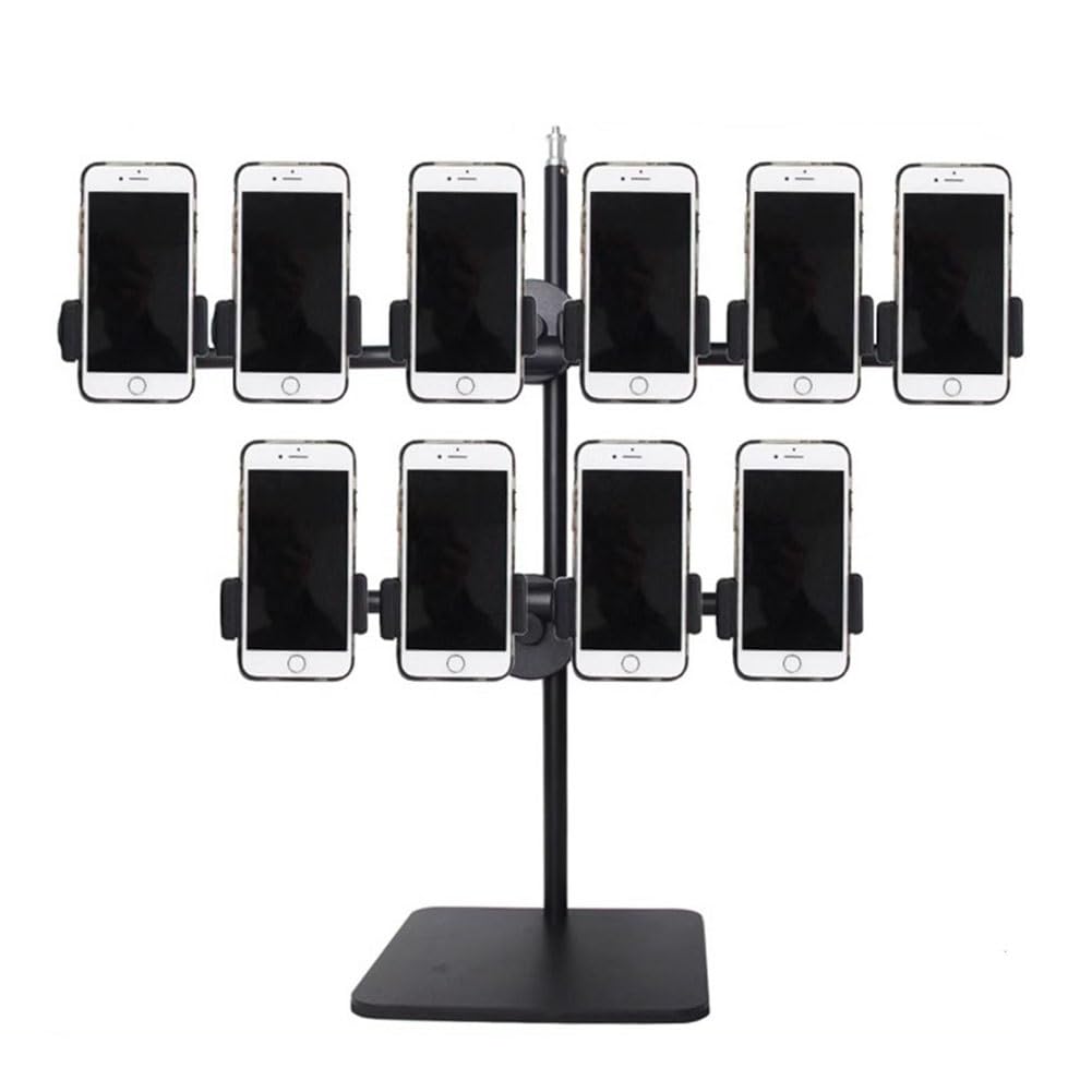 exproyzk Soporte para Móvil Soporte de teléfono Ajustable para Escritorio, Soporte para Varios teléfonos móviles al Mismo Tiempo, Accesorios de Escritorio(6+4)