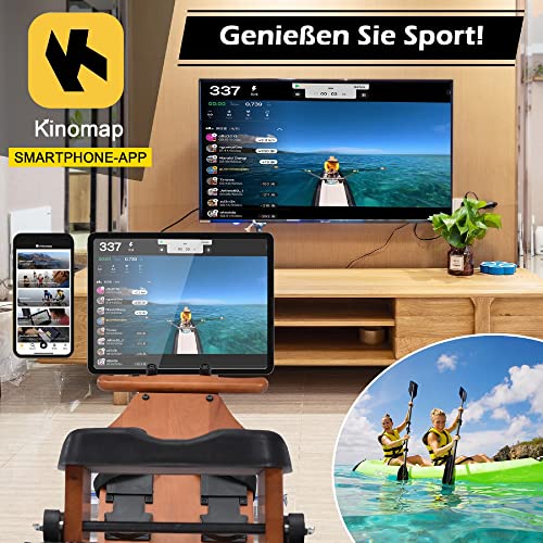 KecDuey Wasser Rudergerät,Rudergerät LCD-Display, mit und ohne App Kompatibilität (Kinomap) Ergonomischer Sitz… – Bild 4
