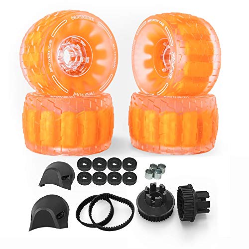 IWONDER Cloud Wheel Discovery 105mm 120mm for Exway Flex Wave(44 Teeth) Boards Electric Skateboard Wheels and Pulley Conversion Kit