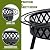EcoNook 42 Inch Wood Burning Fire Pit with 2 Loops, Outdoor Fire Pit with Spark Screen & Fire Poker, Cross Weave Firepit for Outside Fireplace Bonfire for Yard,Patio, Garden