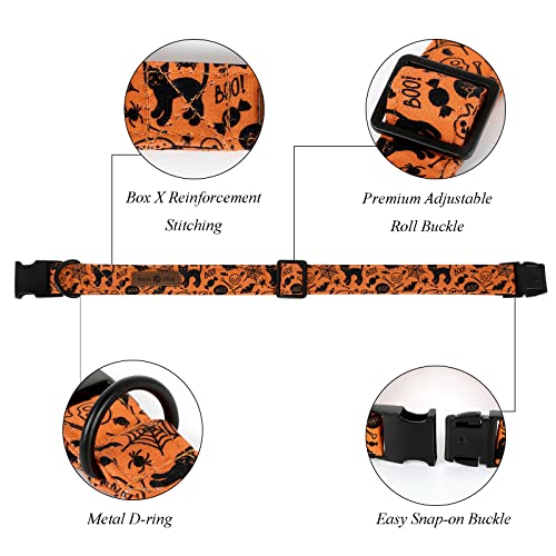 Lionet Paws Dog Collar with Bowtie, Halloween Bowtie for Dogs and Cats Adjustable Comfortable Dog Collar Girl Boy, S, Neck 25-40cm - Image 2