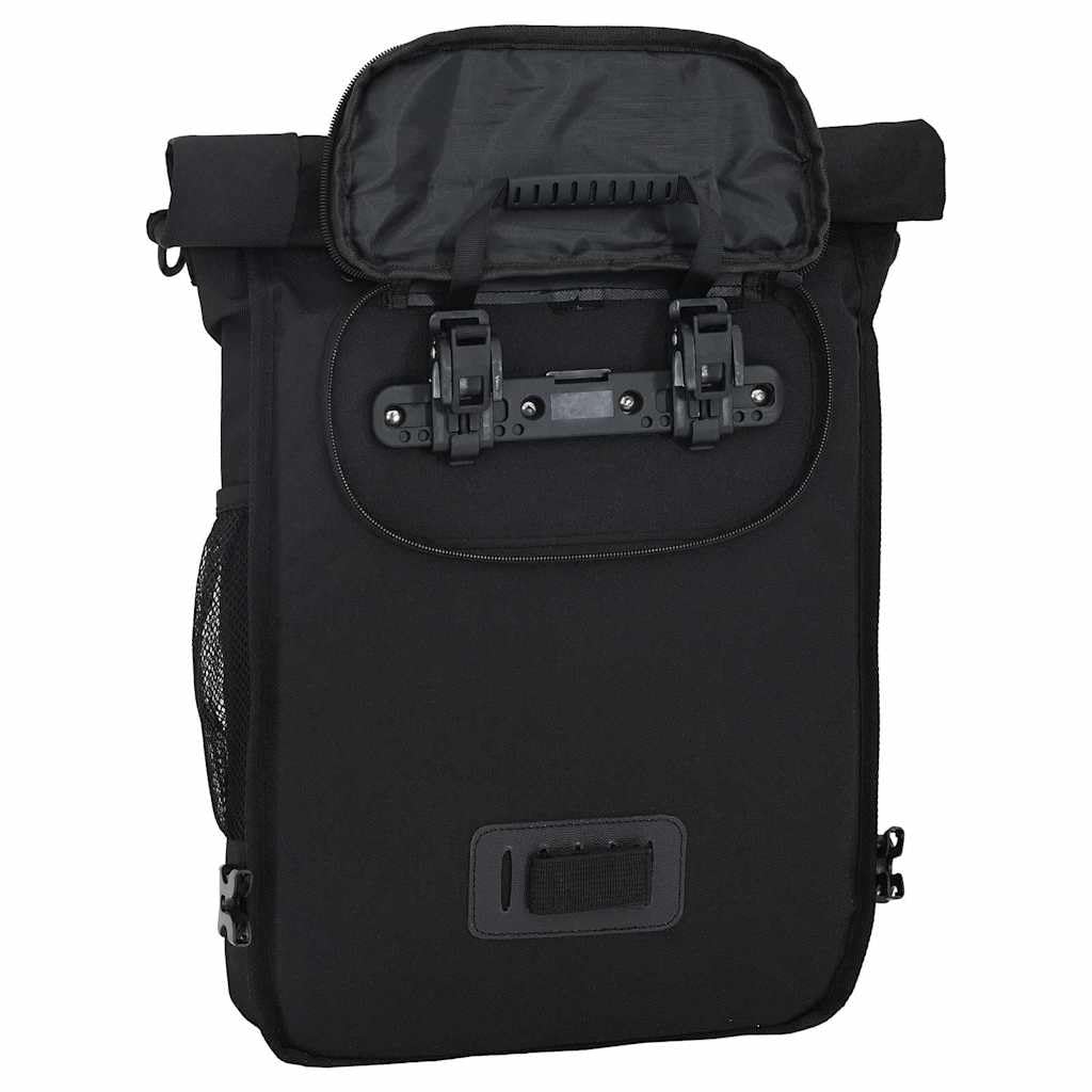 Borsa per bicicletta, impermeabile, 31 x 13 x 58 cm, in poliestere, nera, per escursioni in bicicletta, pendolari e viaggi