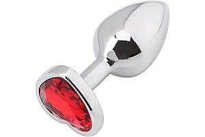 Small Fetish Anal Plug Butt Heart Personal Sex Massager(Red)