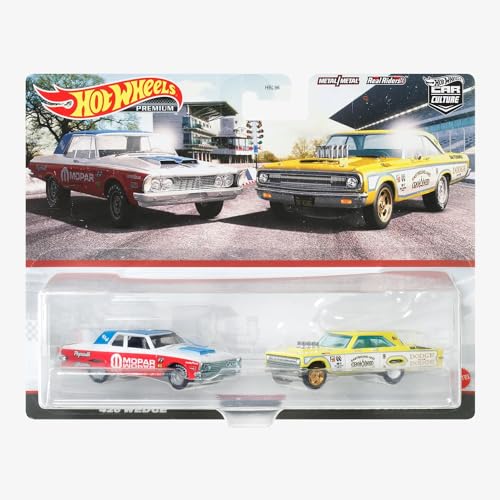 Juego de 2 autos a escala 1:64 Hot Wheels Muscle Cars miniatura 1