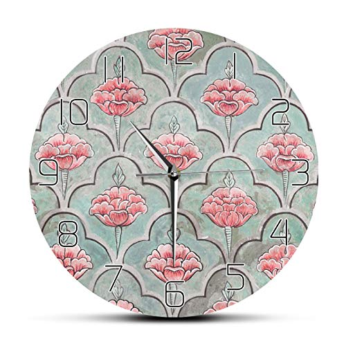 Horloge murale sans tic-tac en acrylique arrondi pour éliminer le bruit dans votre salon