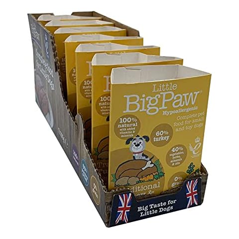 Little Big Paw Dog Small Breed Traditional Turkey & Veg Dinner Tray, 7 x 150 g Cover