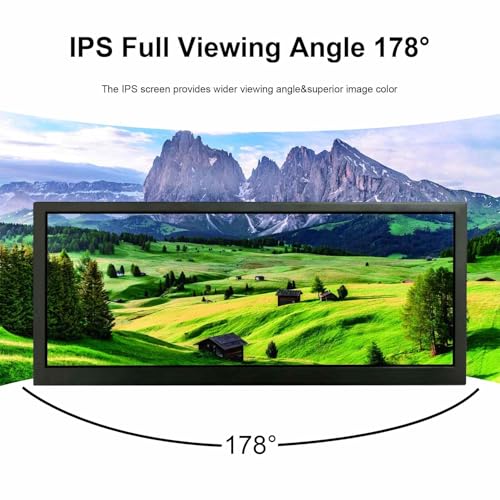 Image of VSDISPLAY 10.3'' 1920x720 Touchscreen Monitor IPS Small Stretched Bar LCD | with Mini H /D USB-C Video Input for Computer Laptop PC Industrial Secondary Display