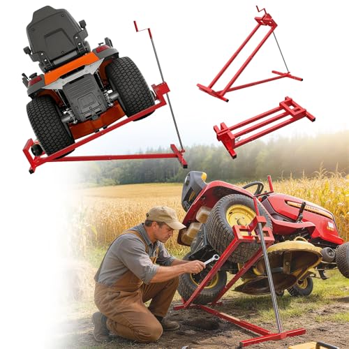 UISEBRT Cric de tracteur pour tracteur avec siège en acier jusqu'à 400 kg - Réglable à 45 ° - Support télescopique pour 30 % d'économie de mémoire