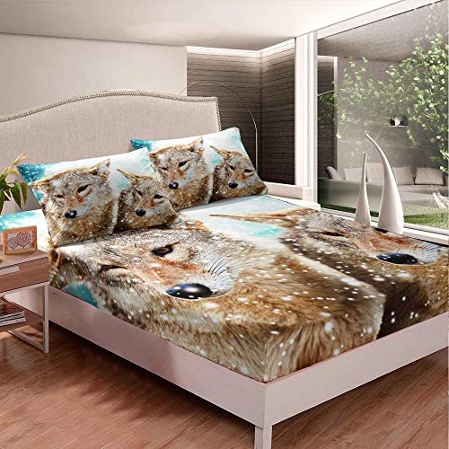 Tejidos Edredón Ajustable Cama,,Hojas de cebra Juego de sábanas con estampado de caballo de...