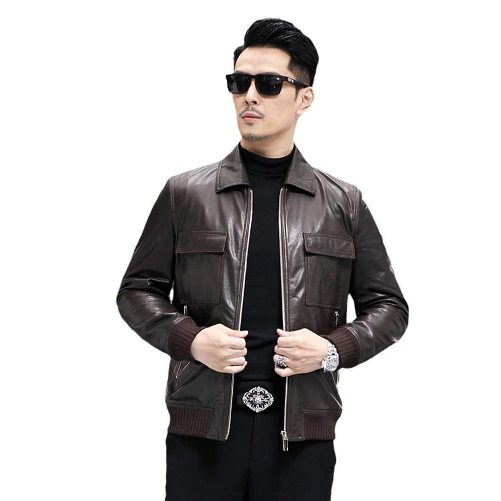 Amazon | [JINLUN] 革ジャン メンズ 本革 ライダースジャケット レザー