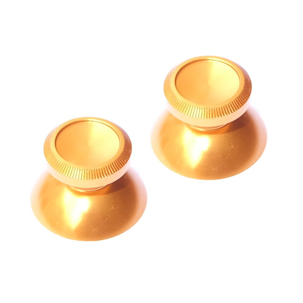 2x Metal Golden Thumbstick/analog Stick Cap Fits for Ps4 and Xbox One Controller