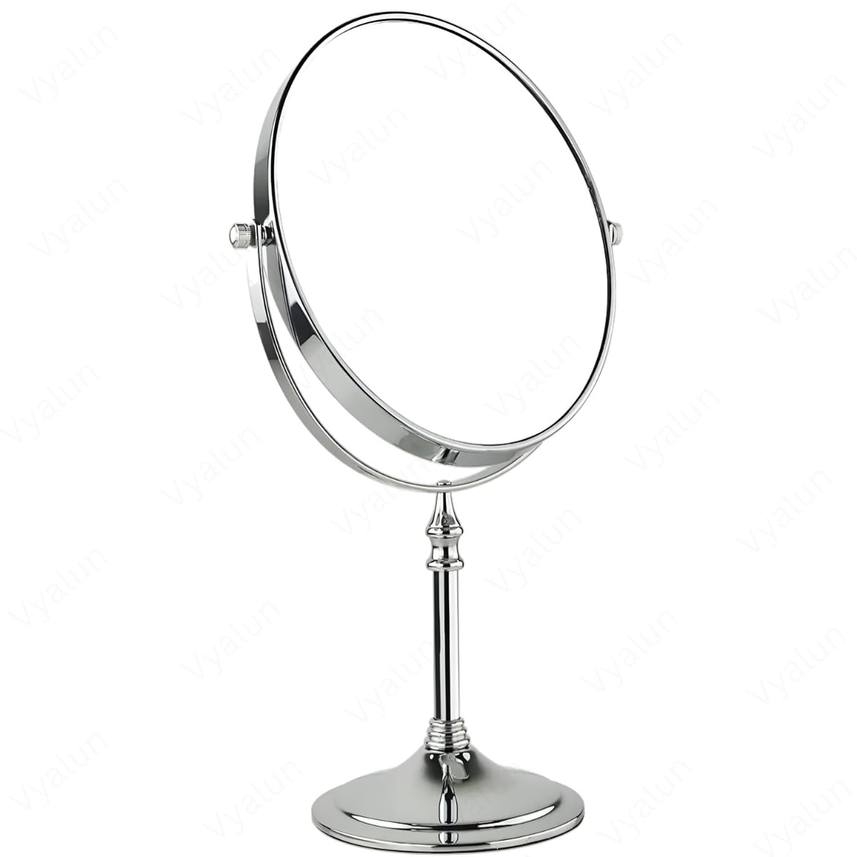 8 Inch Double Sided Tabletop Vanity Mirror with 360° Swivel Rotation and Polished Chrome Finish Ideal for Makeup Application and Personal Grooming-image-46