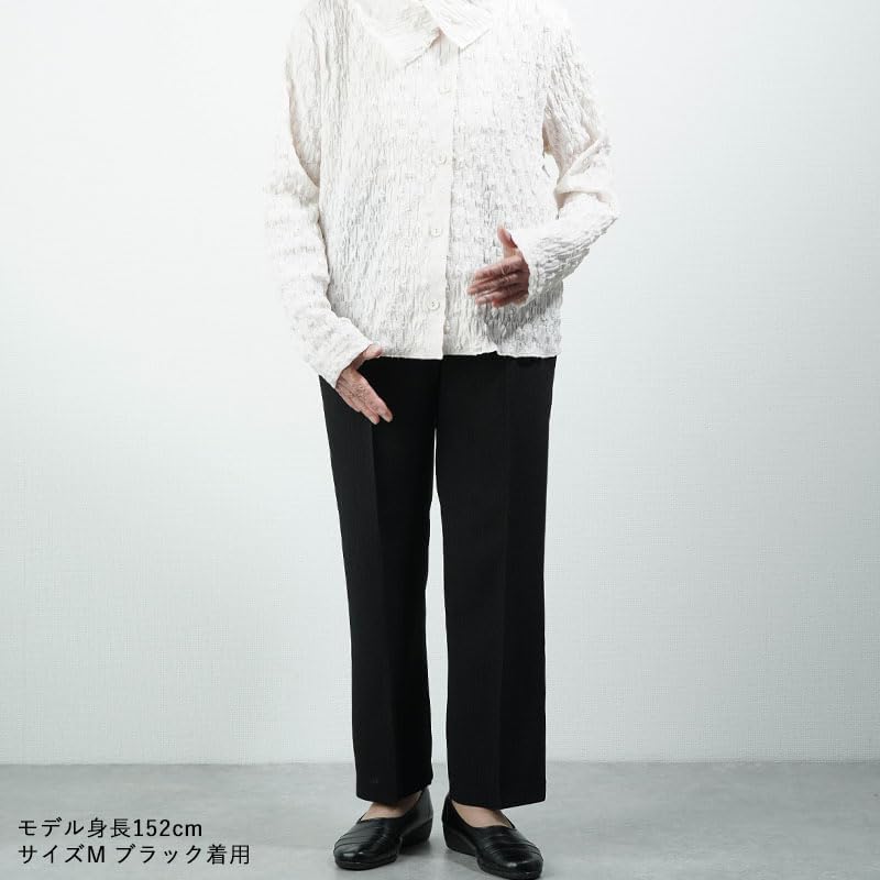 [TCマート] 老人ホームで着られる 乾燥機対応 風通る速乾パンツ 股下58cm 小柄な方にも 股上深めゆったり 日本製 婦人 レデ