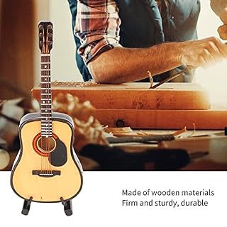 Shanrya Modèle de guitare miniature en bois – Mini guitare en forme de guitare – Réplique de guitare pour salle de sport… - Les Beatles, Paul McCartney, John Lennon, RIngo Starr, George Harrison Shanrya Modèle de guitare miniature en bois - Mini guitare en forme de guitare - Réplique de guitare pour salle de sport… – Image 3