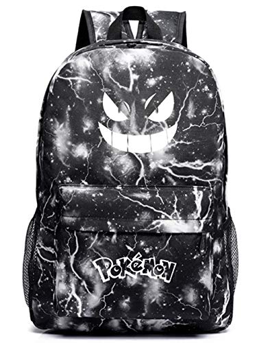 Pokemon Mochila con ojos luminosos  bolsa de para niños y niñas  escolar de viaje