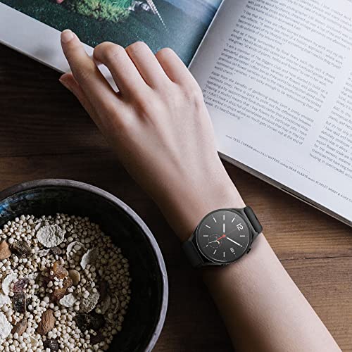 kwmobile Cover Compatible with Xiaomi Watch S1 Covers - 2x Tempered Glass with Plastic Frame - Black/Transparent - Image 2