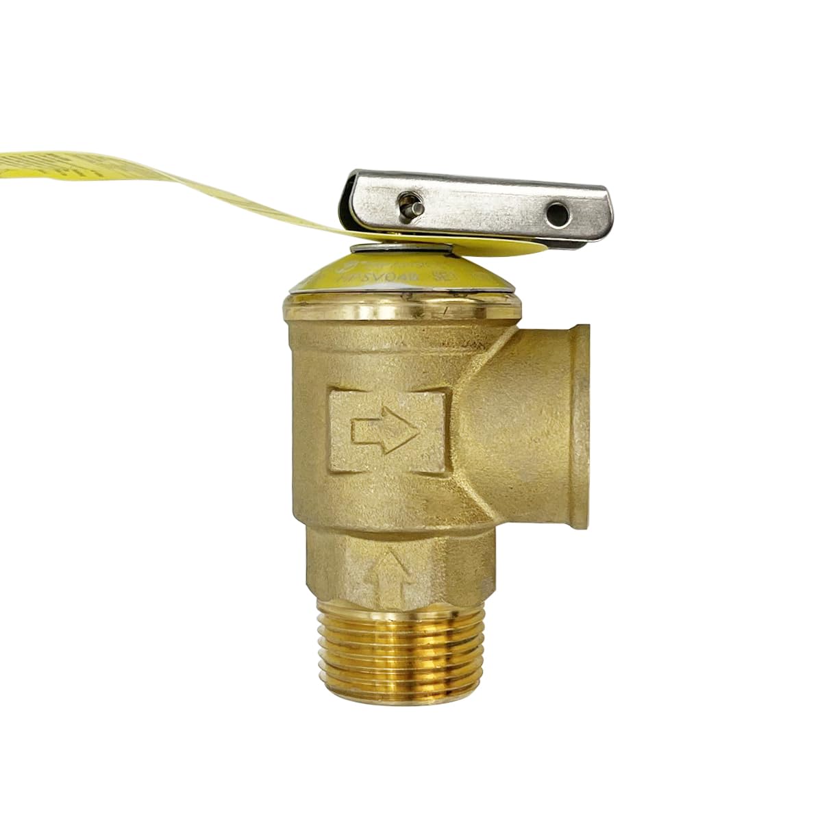 Long Term Kit de válvula de servicio de calentador de agua sin tanque con aislamiento IPS de 3/4 pulgadas, con válvula de alivio de presión, construcción de latón limpio, cinta de rosca PTFE
