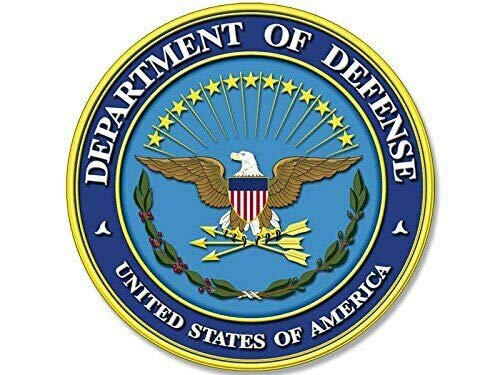 JR Studio4x4 inch Round US Department of Defense Seal Sticker (DOD Logo Military Army) Vinyl Decal Sticker Car Waterproof Car Decal Bumper Sticker