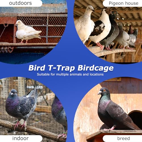 Image of 23.6in /60cm Pigeon Trap Door Pigeon Cage Door One Way Entrance Door Iron Wire Trap Pigeon House Door Bird T Trap Birdcage for Racing Pigeon Bird Cage Breeding Supply