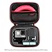 HSU Small Case for GoPro Hero 13/12/11/10/9/8/7/6/5 Black, Carrying Case for Action Cameras and GoPro Accessories(Small Size Red)
