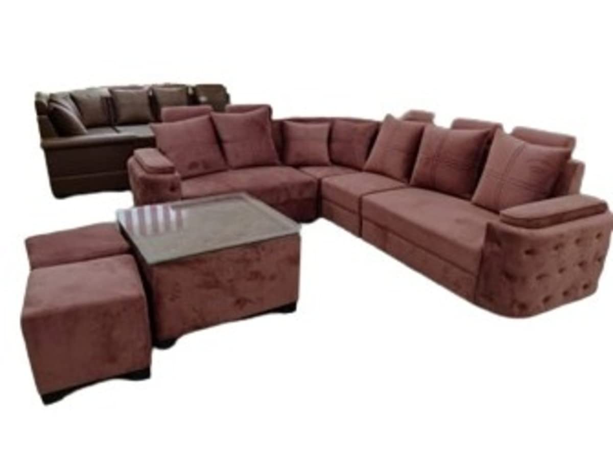 Corner Set Sofa in kurlon 40 Density Foam with Centre Table and 2pc