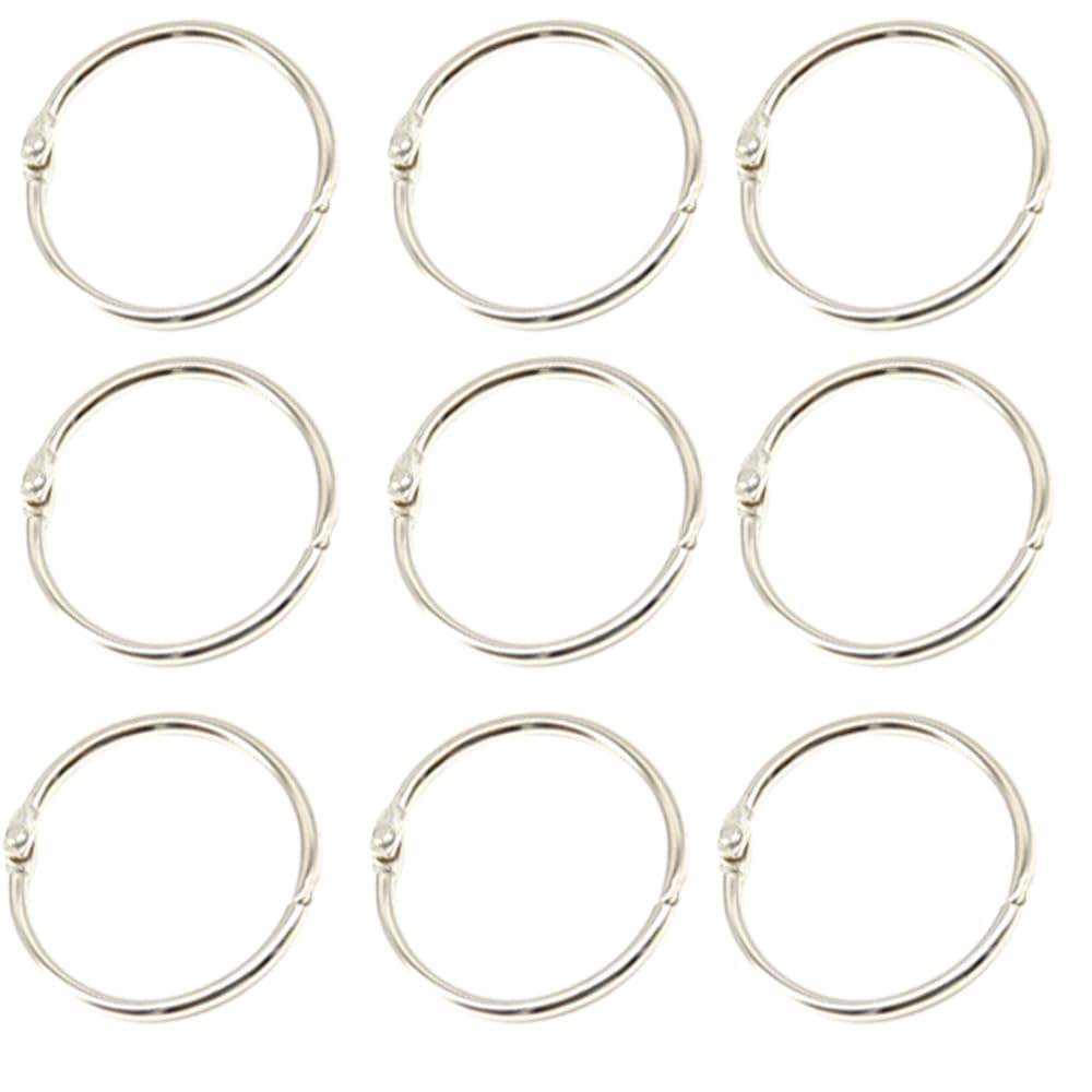 Yosawo Pack of 20 Book Rings Binder Rings Loose Leaf Book Rings Metal Books Rings Binder Rings Key Rings for Scrapbook Album Notebook Index Cards (38 mm) — image 1