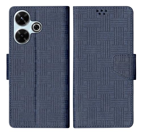 Image of SBMS Flip Cover for Redmi 13 5G / Redmi 13 4G Back Cover Case with Magnatic Closure | Inbuilt Stand | Card & Money Pocket (Mat Blue)