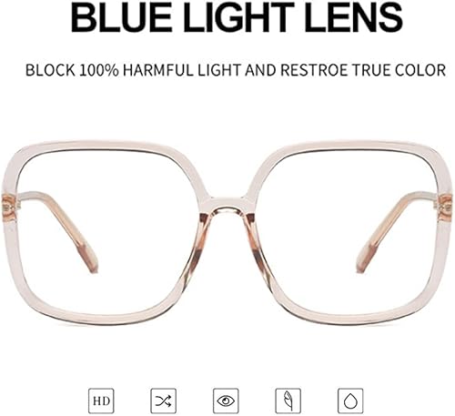 Miniatura 2 de Lentes de bloqueo de luz azul de gran tamaño con marco cuadrado para mujereshombres, antifatiga ocular, lentes de computadora L3000A