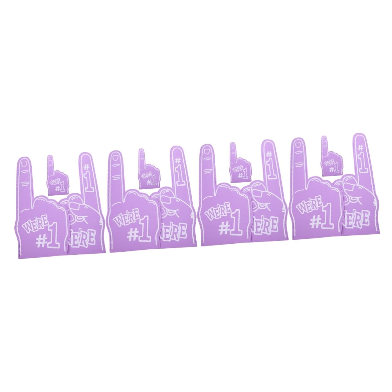 Yardwe Puntello di Tifo Sportivo Pom Cheerleader Mano in Schiuma Allegria Guanto Sportivo con Dita in Schiuma da Calcio da Festa Viola,Porpora Eva