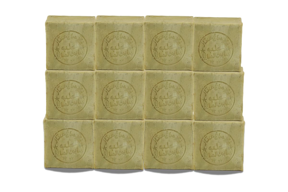 Turkish Bar 12 Pcs Laurel and Olive Oil Soap 100% Natural, Handmade, Cruelty-Free, Vegan, Moisturizing