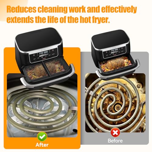 LUOJINYI Grille Anti Projection pour Air Fryer Ninja 10,4 L AF500EU, Grille Anti Projection Air Fryer Ninja, Protection Efficace de la Spirale Chauffante, Réutilisable Grille pour Air Fryer – vue 4