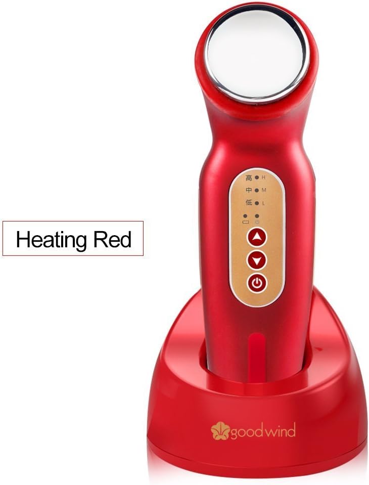La goodwind CM-1-2R face lift massage massagedor 3d v face slimming lift cheek instant small v shape face beauty skin care (Heating Red)