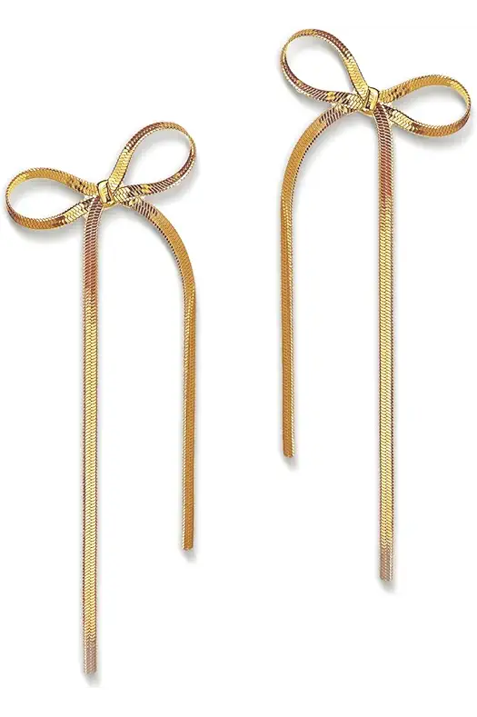 Jean Beau JeanBeau Long Chain Bow Dangle Drop...