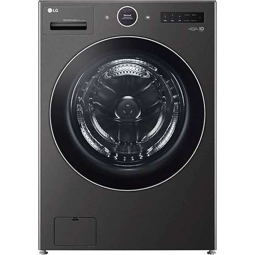 5.0 cu. ft. Mega Capacity Smart Front Load Electric All-in-One Washer Dryer Combo with TurboWash360 WiFi in Black Steel