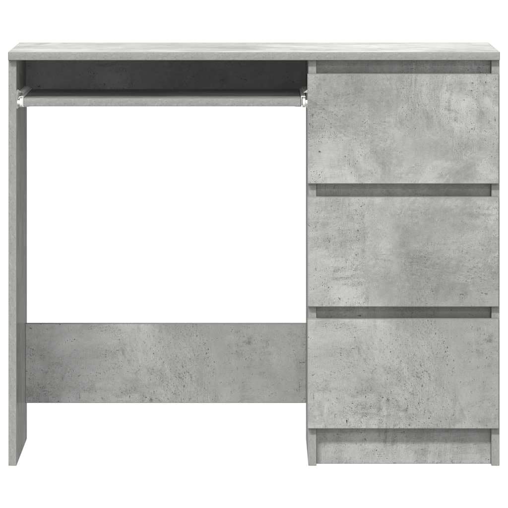 Hothingwell Schreibtisch, grau, Beton, 90 x 45 x 76 cm, Holz | Mit Aufbewahrungsschublade, einfach zu montieren, Pflege mit feuchtem Tuch, ideal für Schlafzimmer oder Ecke
