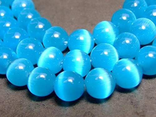 猫目石様　オーダー対応 Amazon | g3-1913M 10mm AA 濃水色キャッツアイ 猫目石 1連37cm