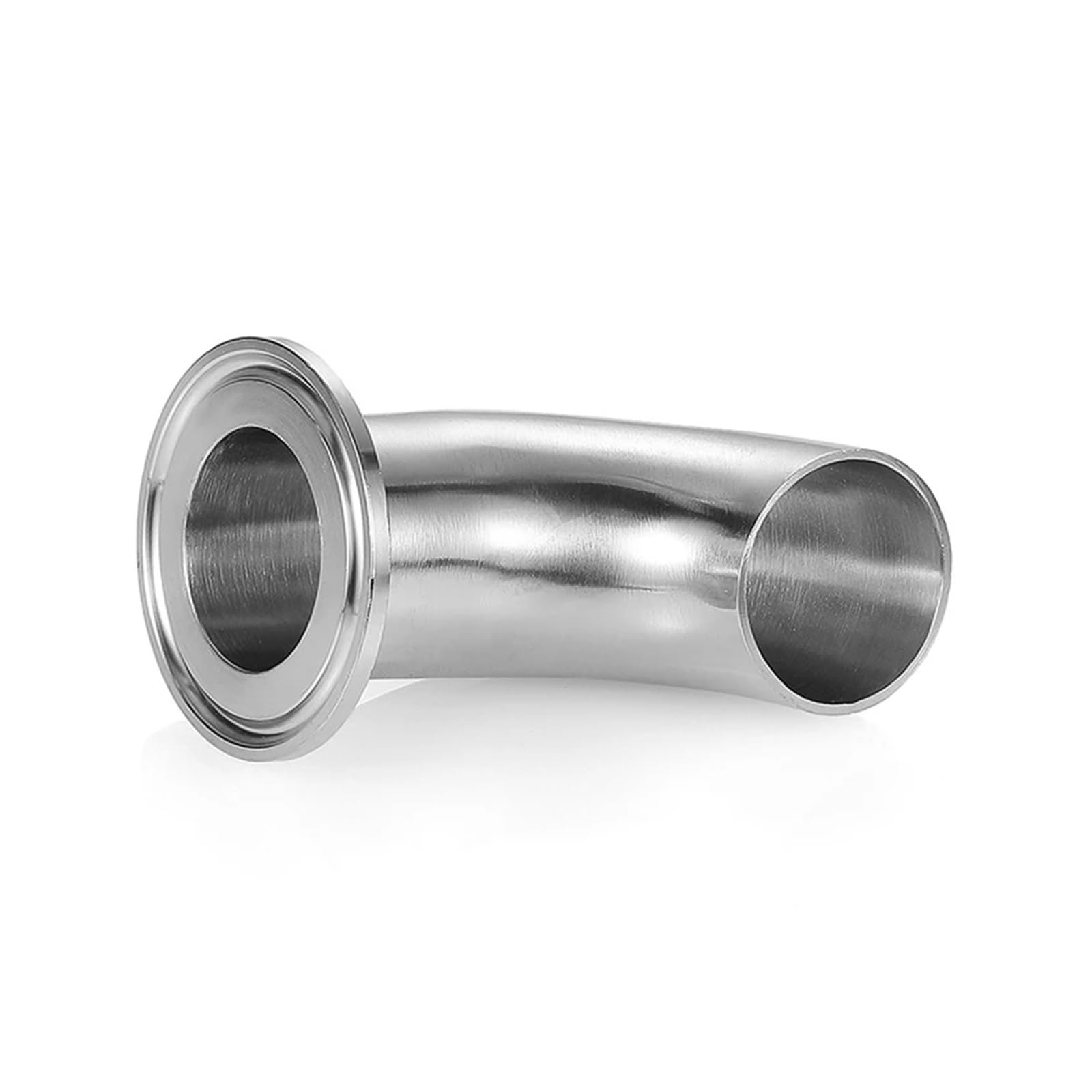 BALYDLUL One Side Butt Weld One Side 1.5" 2" Tri Clamp SS304 Stainless Steel 90 Degree Elbow Sanitary Pipe Fitting(38mm x Ferrule 50.5,SUS316L)