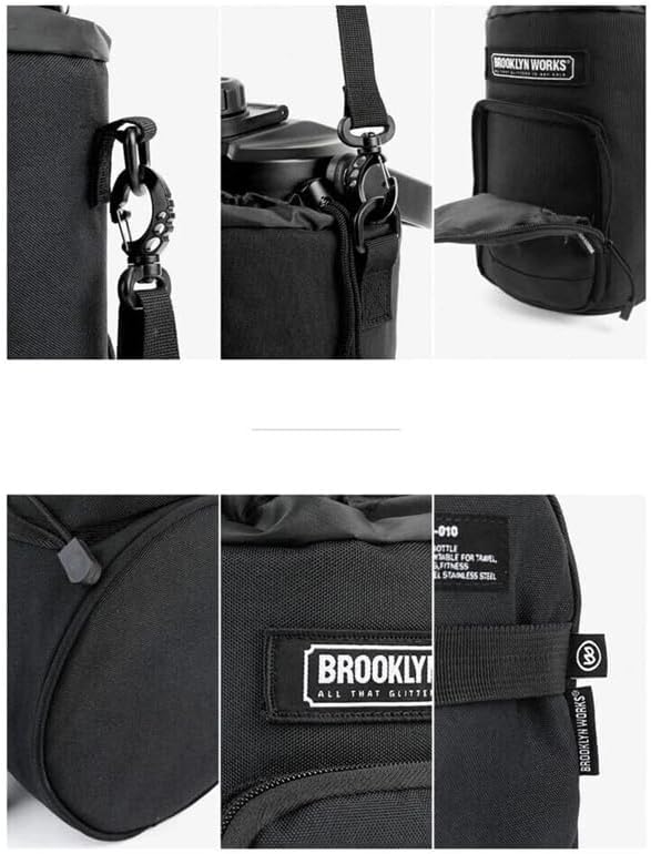 Brooklyn Works 3.8L Water Jug Pouch Carrier Bag with Strap Portable Outdoor Camping Picnic Storage Black