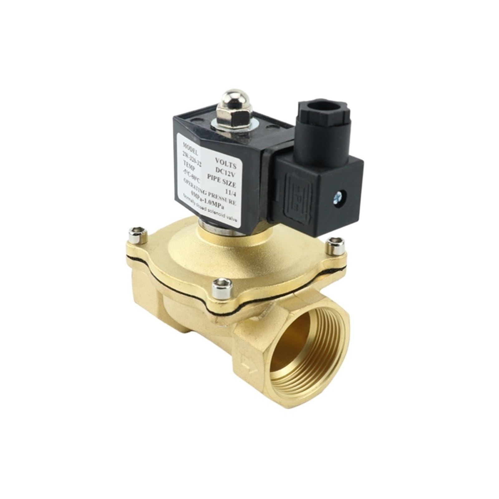 Electroválvula NC de latón 220V/12V/24V DN10-40 IP65