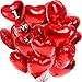 KatchOn, 12+1 Foil Red Heart Balloons Decorations - Large, 36 Inch | I Love You Balloons for Happy Valentines Day Decorations | Valentines Balloons for Valentines Decorations | Wedding, Proposal Décor