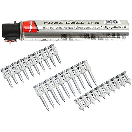 1000 Clous C6 2,6 x 25 mm + cartouche de gaz pour cloueur Makita GN420C