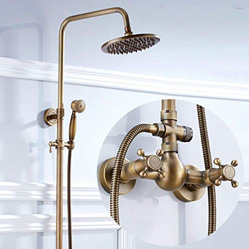 Douche en laiton antique anticalcaire avec mitigeur baignoire à poignée unique