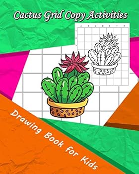 Paperback Cactus Grid Copy Activities: Drawing and Coloring Book for Kids (Education Game for Children) Book