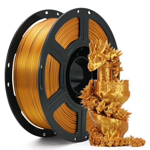 Image of FLASHFORGE Silk+ PLA Filament 1.75mm Gold, Silky Texture 3D Printing Filament, Enhanced Layer Adhesion with Stunning Surface Finish; Chrome-Like Brilliance and Silk-Smooth Perfection