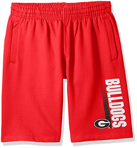 NCAA Georgia Bulldogs CVC Fleece Shorts, Red, Small