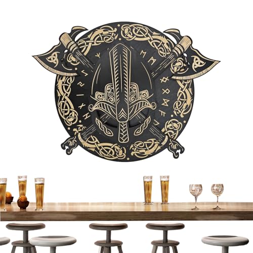 Décor d'art mural en bois haut de gamme style tableau médiéval noble